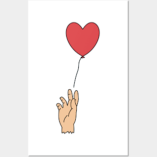 Love balloon Posters and Art